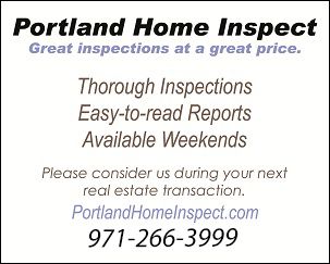 Portland Home Inspect source marketing card with inspection promise and phone number